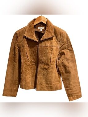 Yvonne& Marie Suede Leather Jacket Caramel Color Size 6